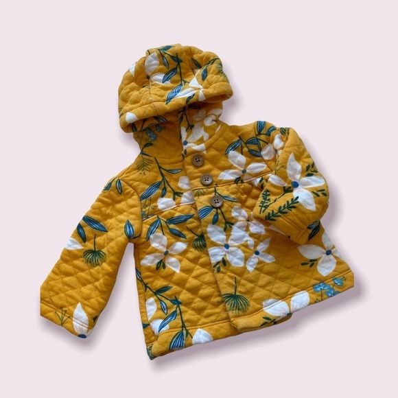 Carter's Other - Carter’s Yellow Floral Jacket 0-3 MO